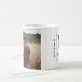Monogram, moderne Schwarz-personalisiert-Foto-Fami Kaffeetasse (Mittel)