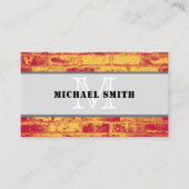 Monogram Moderne Vintag Bridge Background Visitenkarte (Vorderseite)