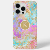 Monogram Moderner Abstrakter Glitzer Personalisier Case-Mate iPhone Hülle (Rückseite)