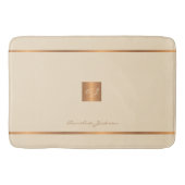 Monogram, moderner Glitzer Badematte (Vorderseite)