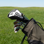 Monogram Moderner Karo Schwarz/Weiß Golf Headcover (In SItu)