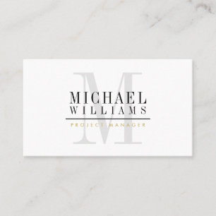 MONOGRAM Moderner Name einfaches männliches Gold s Visitenkarte