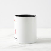 Monogram, Moderner Name Erstmals Weihnachten Gegen Tasse (Zentrum)