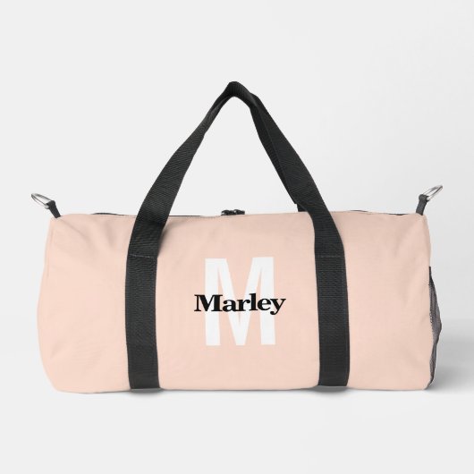 Monogram Modernes Niedliches Fett Roush Pink Chic Duffle Bag (Vorderseite)