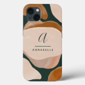 Monogram modernes Rostgrün abstrakt stilvoll elega Case-Mate iPhone Hülle (Rückseite)