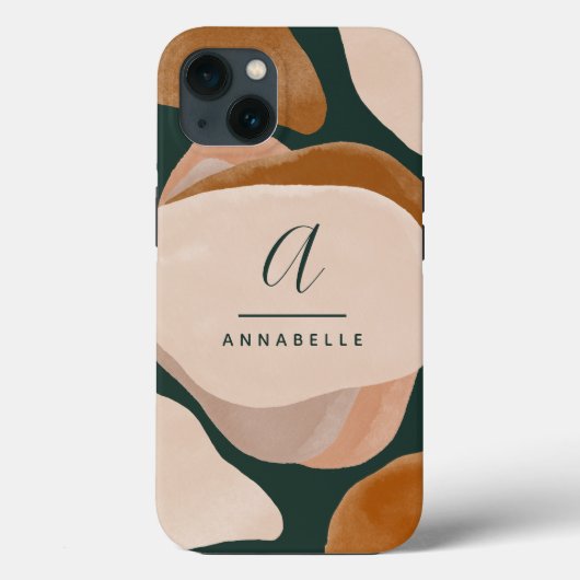 Monogram modernes Rostgrün abstrakt stilvoll elega Case-Mate iPhone Hülle (Rückseite)