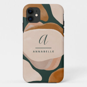 Monogram modernes Rostgrün abstrakt stilvoll elega Case-Mate iPhone Hülle
