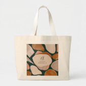 Monogram modernes Rostgrün abstrakt stilvoll elega Jumbo Stoffbeutel (Vorne)