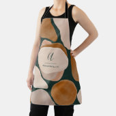 Monogram modernes Rostgrün abstrakt stilvoll elega Schürze (InSitu)