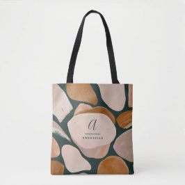 Monogram modernes Rostgrün abstrakt stilvoll elega Tasche