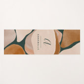 Monogram modernes Rostgrün abstrakt stilvoll elega Yogamatte (Vorderseite (Horizontal))