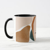 Monogram modernes Rostgrün abstrakt stylisch Tasse (Links)