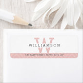 MONOGRAM Modernes, Zickzack Muster Babypink (Insitu)