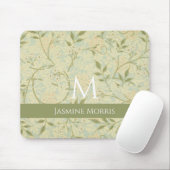 Monogram Morris Jasmine Vintag Floral Individuelle Mousepad (Mit Mouse)