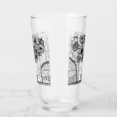 Monogram Mother Day Floral Art Glass Tumbler (Links)