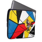 Monogram Motorrad Abstrakt Laptopschutzhülle (Vorne Rechts)
