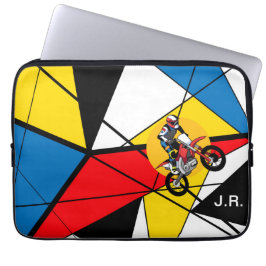 Monogram Motorrad Abstrakt Laptopschutzhülle