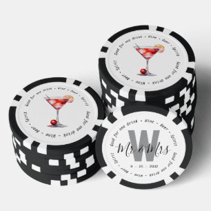 Monogram Mr. Cosmo Drink Voucher Wedding Pokerchips