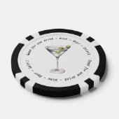 Monogram Mr. Martini Drink Voucher Wedding Pokerchips (Einzeln)