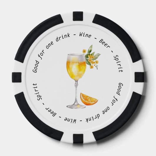 Monogram Mr. Mimosa Drink Voucher Wedding Pokerchips (Vorderseite)