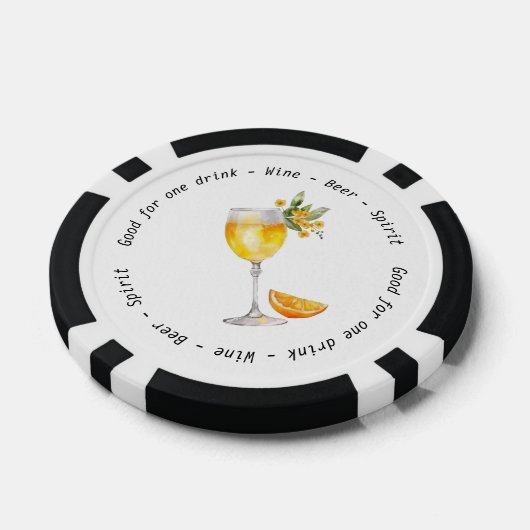 Monogram Mr. Mimosa Drink Voucher Wedding Pokerchips (Einzeln)