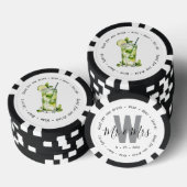Monogram Mr. Mojito Drink Voucher Wedding Pokerchips (Stapel)