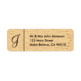 Monogram Mr. & Mrs Bowling Lane Address Template L