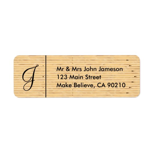 Monogram Mr. & Mrs Bowling Lane Address Template L (Vorne)