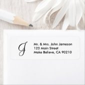 Monogram Mr. & Mrs. Envelope Address Template (Insitu)
