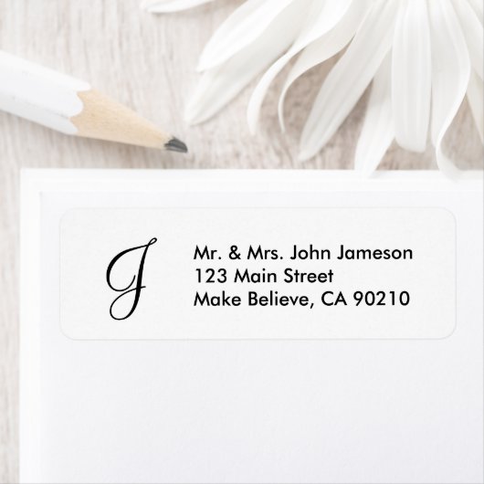 Monogram Mr. & Mrs. Envelope Address Template (Insitu)
