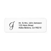 Monogram Mr. & Mrs. Envelope Address Template (Vorne)