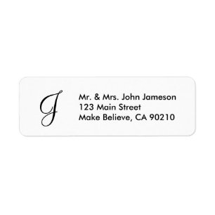 Monogram Mr. & Mrs. Envelope Address Template