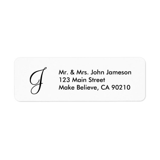 Monogram Mr. & Mrs. Envelope Address Template (Vorne)