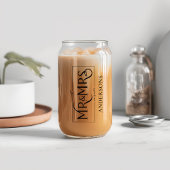 Monogram Mr. & Mrs Familienname Neu verheiratete P Dosenglas