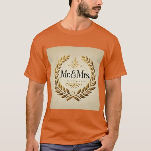 Monogram Mr. & Mrs Laurel Mens Tshirt (Vorderseite)