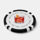 Monogram Mr. Negroni Drink Voucher Wedding Pokerchips (Einzeln)