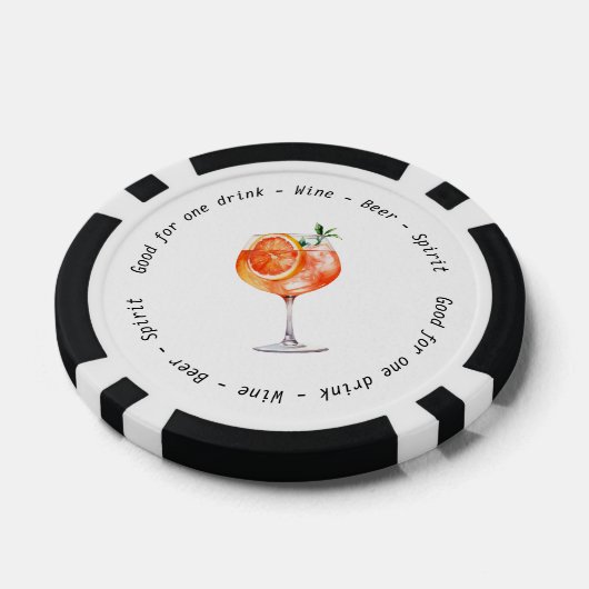 Monogram Mr. Spritz Drink Voucher Wedding Pokerchips (Einzeln)
