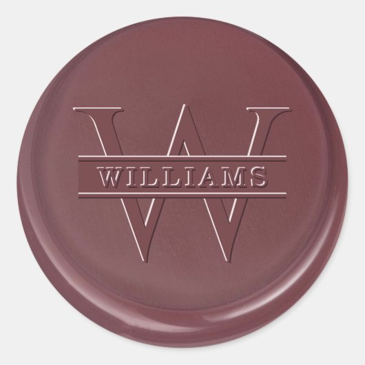 Monogram Mulberic Wax Siegel Sticker (Vorderseite)