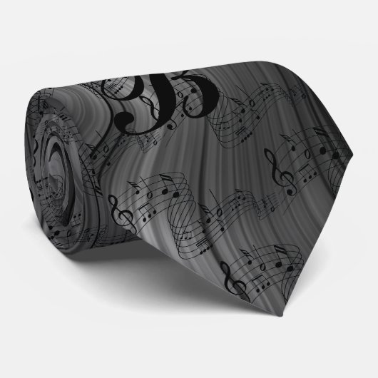 MONOGRAM MULTI-MUSIKNOTEN NECK TIE KRAWATTE (Gerollt)