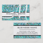 Monogram Multicolor Modern Grit Glitzer #7 Visitenkarte (Vorne/Hinten)