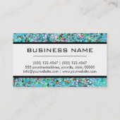 Monogram Multicolor Modern Grit Glitzer #7 Visitenkarte (Rückseite)