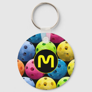 Monogram Multicolor Pickleball Schlüsselanhänger