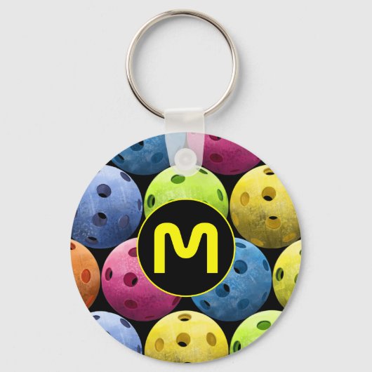 Monogram Multicolor Pickleball Schlüsselanhänger (Vorderseite)