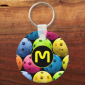 Monogram Multicolor Pickleball Schlüsselanhänger (Vorderseite)