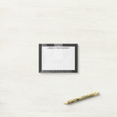 Monogram Music Electric Bass Guitar Post-it Klebezettel (Auf Schreibtisch)