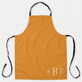 Monogram Mustard Yellow Boho Fall Kitchen Gift Schürze (Vorderseite)