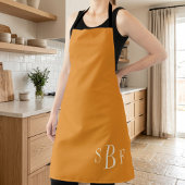 Monogram Mustard Yellow Boho Fall Kitchen Gift Schürze