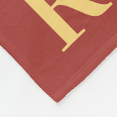 Monogram Muster Brown Gold Fleecedecke (Ecke)