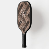 Monogram-Muster für benutzerdefinierte Familie Pickleball Schläger (Links)