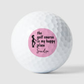 Monogram My Happiness Lady theme Golf Balls Golfball (Vorderseite)